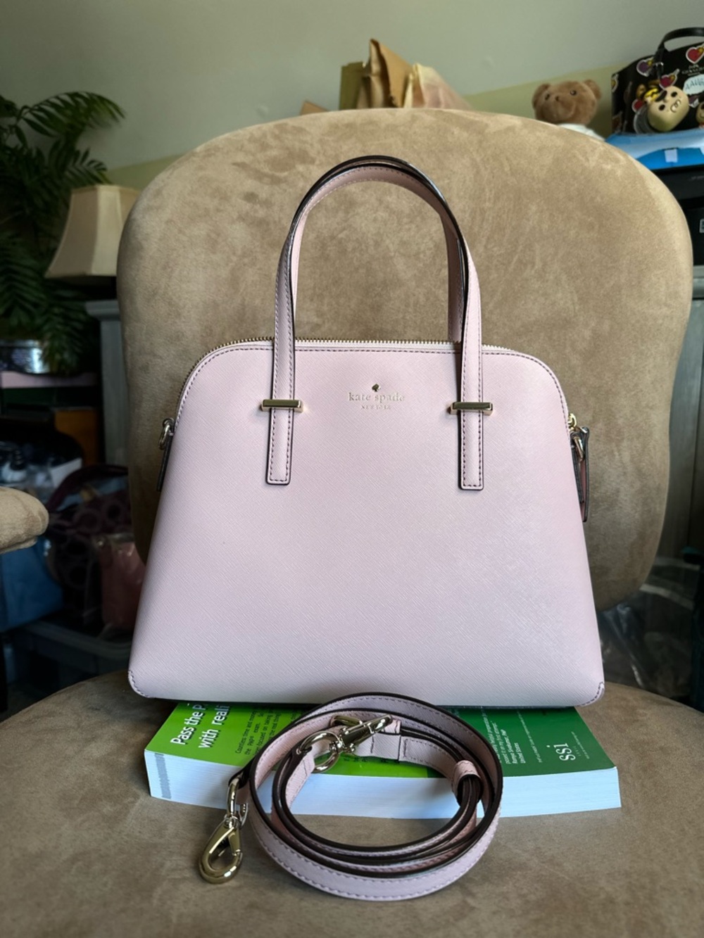 kate spade Cedar Street Maise Satchel Pink Saffiano Leather Very Good Condition